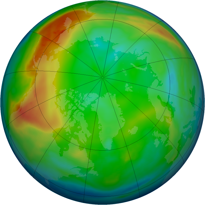 Arctic ozone map for 26 December 2007